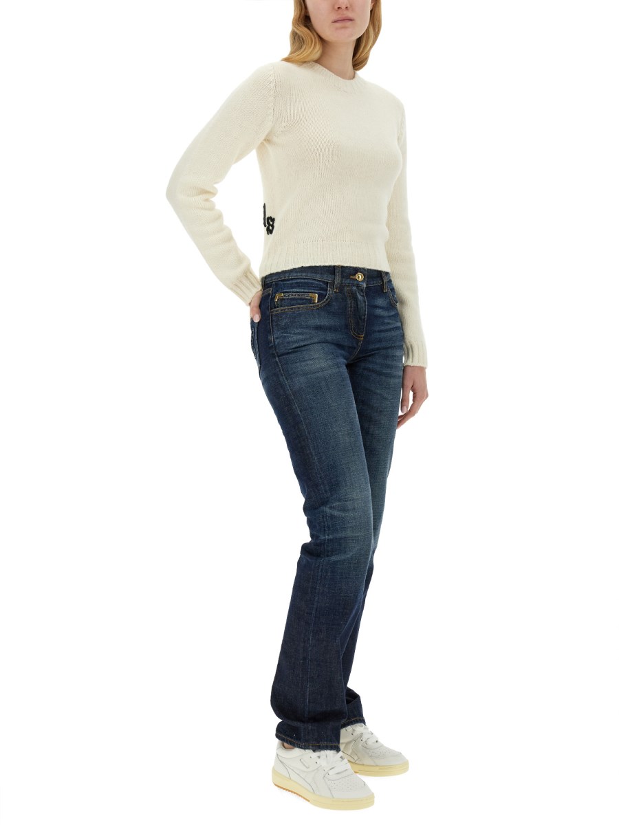 PALM ANGELS JEANS STRAIGHT LEG IN DENIM DI COTONE