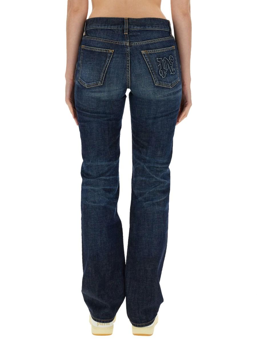 PALM ANGELS JEANS STRAIGHT LEG IN DENIM DI COTONE
