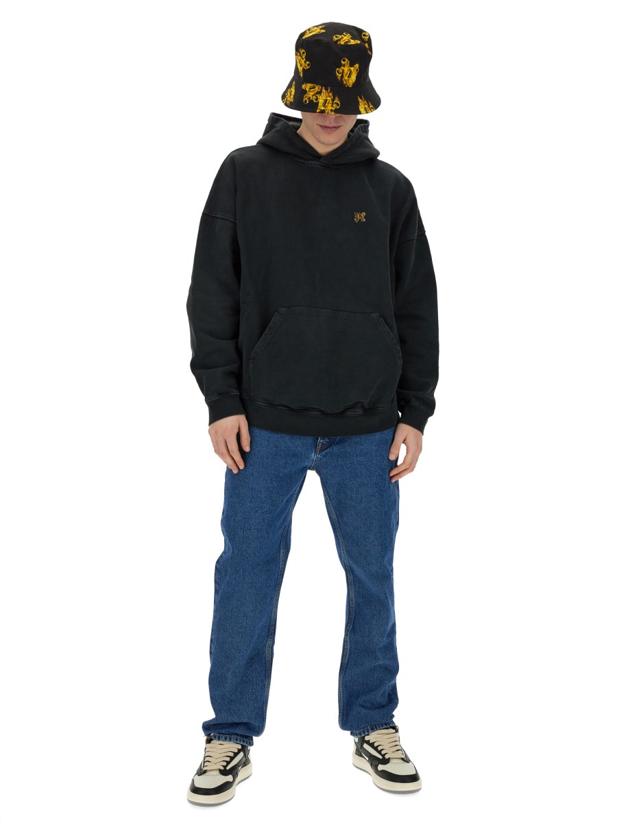 PALM ANGELS JEANS STRAIGHT LEG IN DENIM DI COTONE