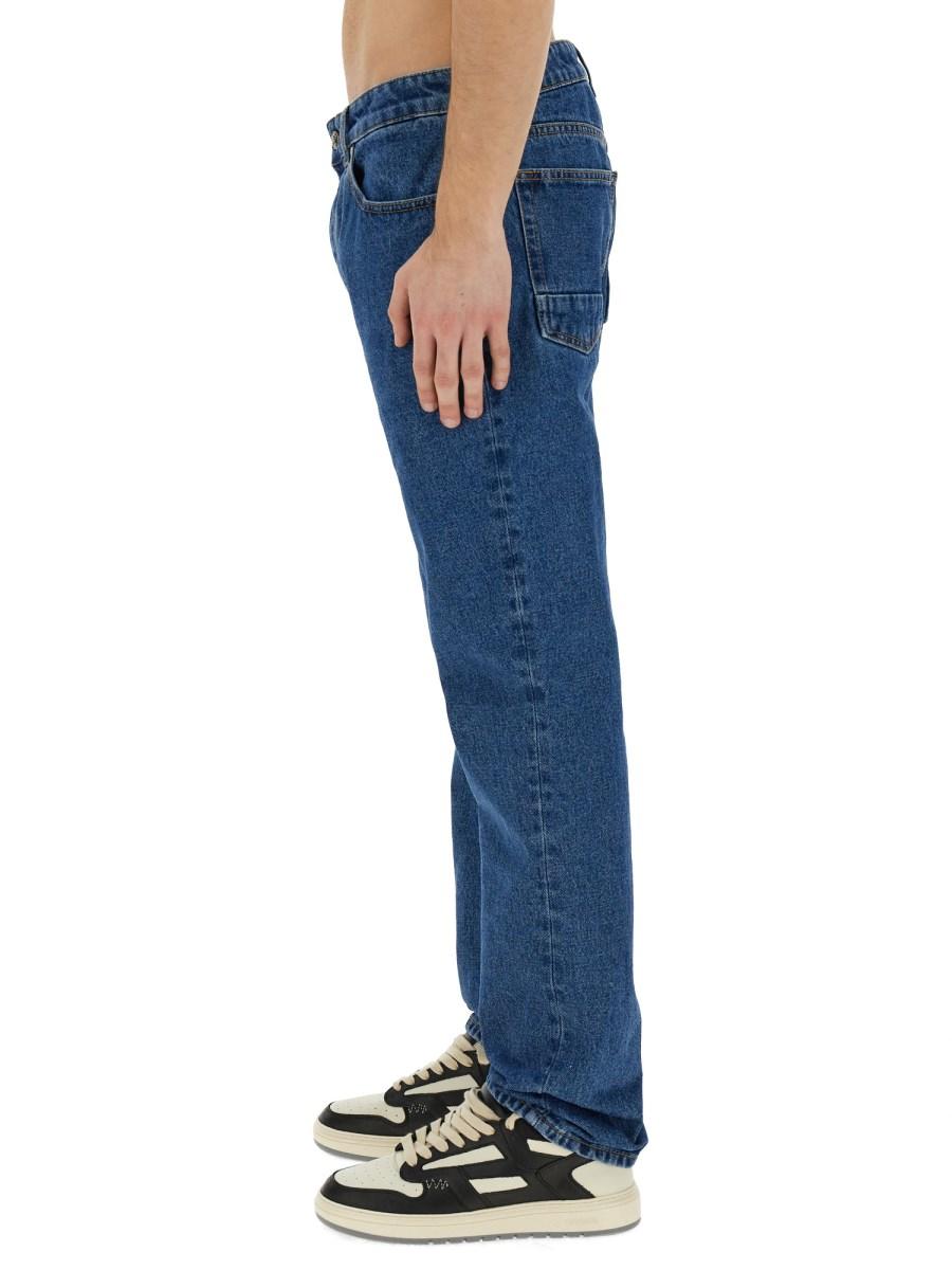 PALM ANGELS JEANS STRAIGHT LEG IN DENIM DI COTONE