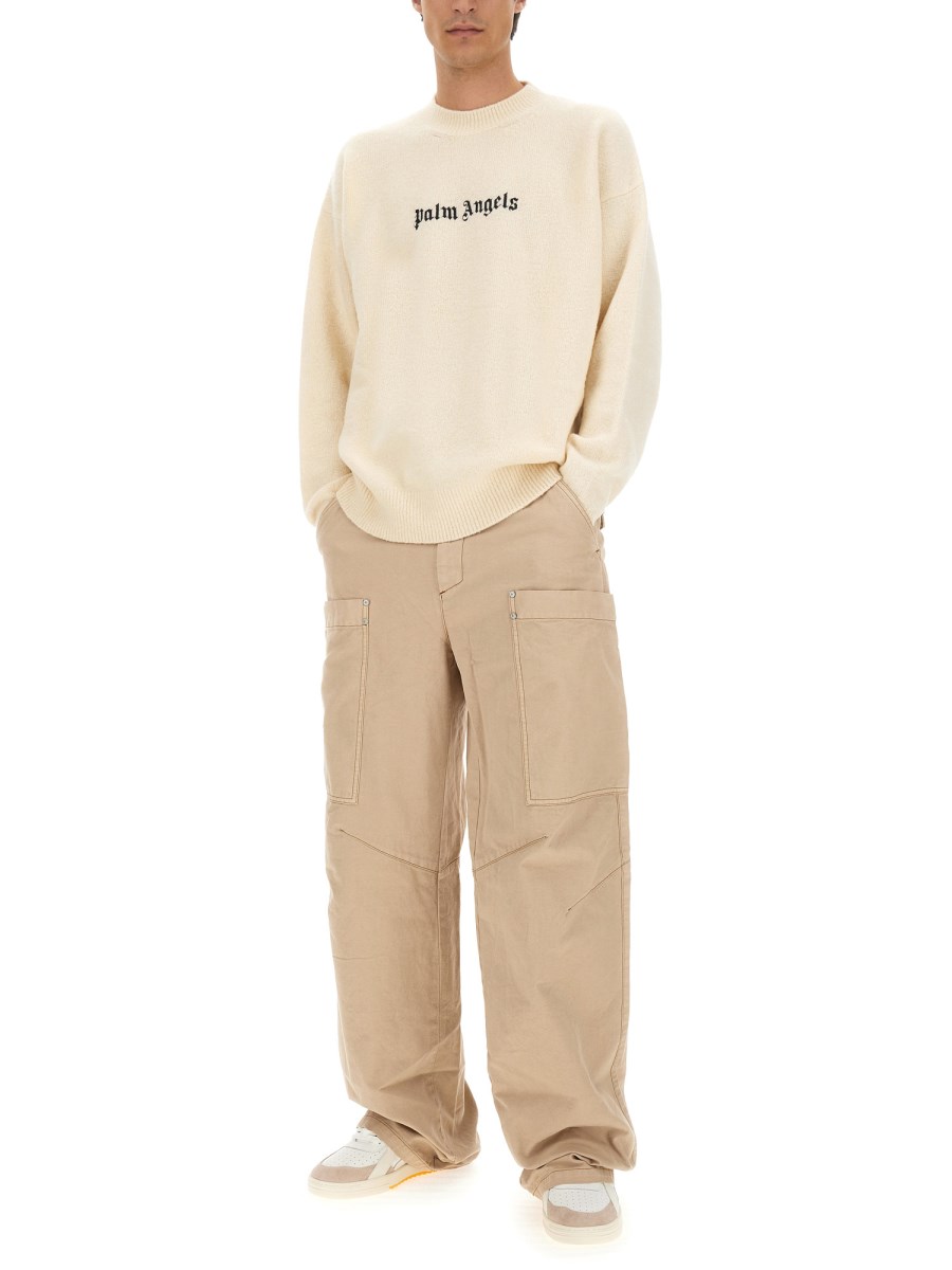 PALM ANGELS MAGLIA IN LANA CON LOGO