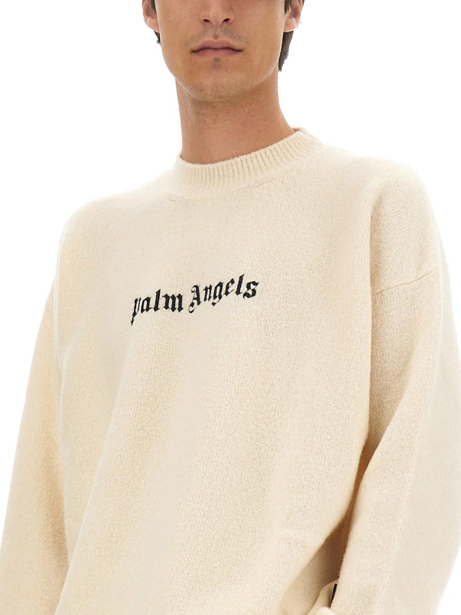 PALM ANGELS MAGLIA IN LANA CON LOGO
