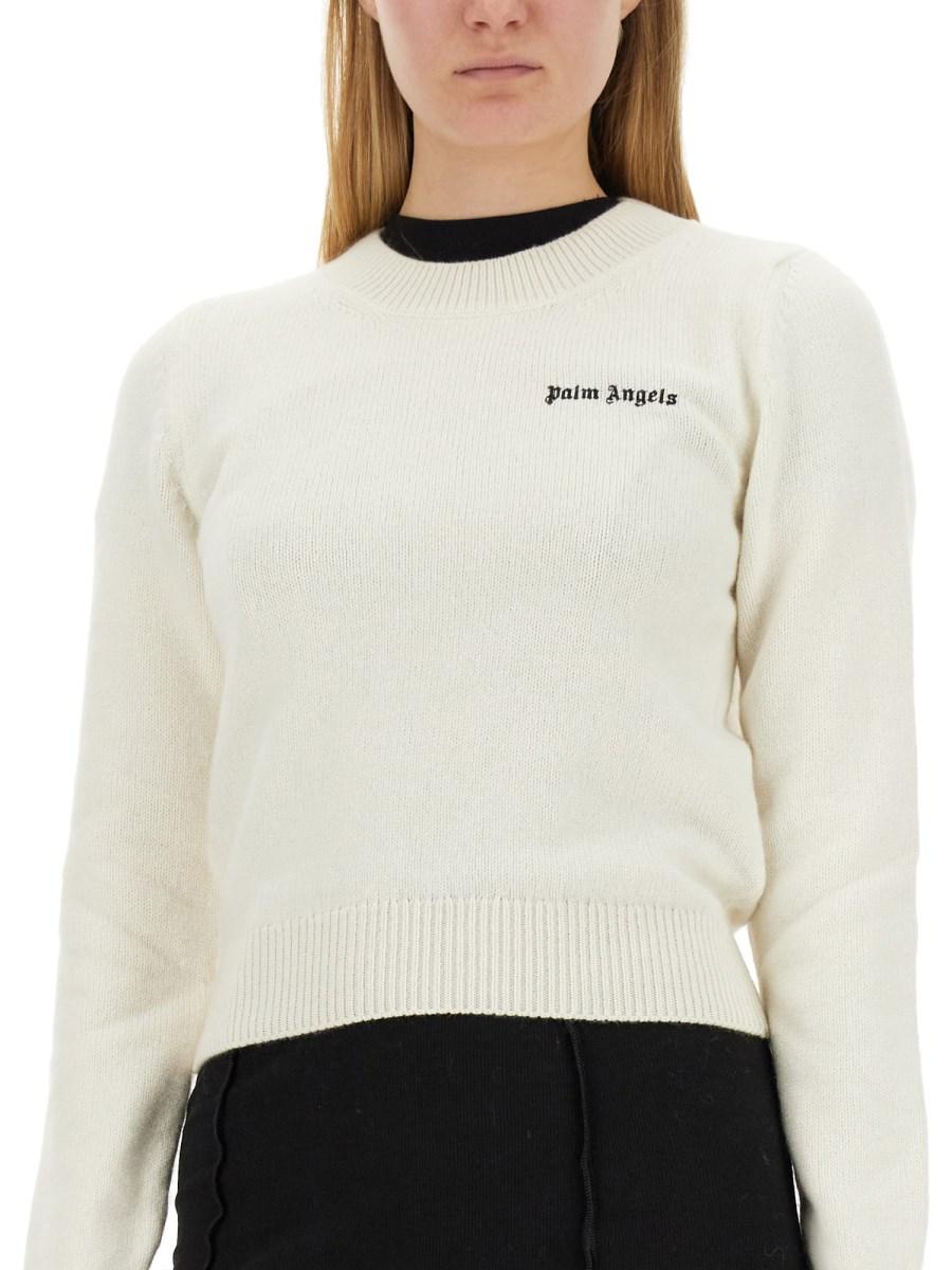 PALM ANGELS MAGLIA IN LANA CON LOGO