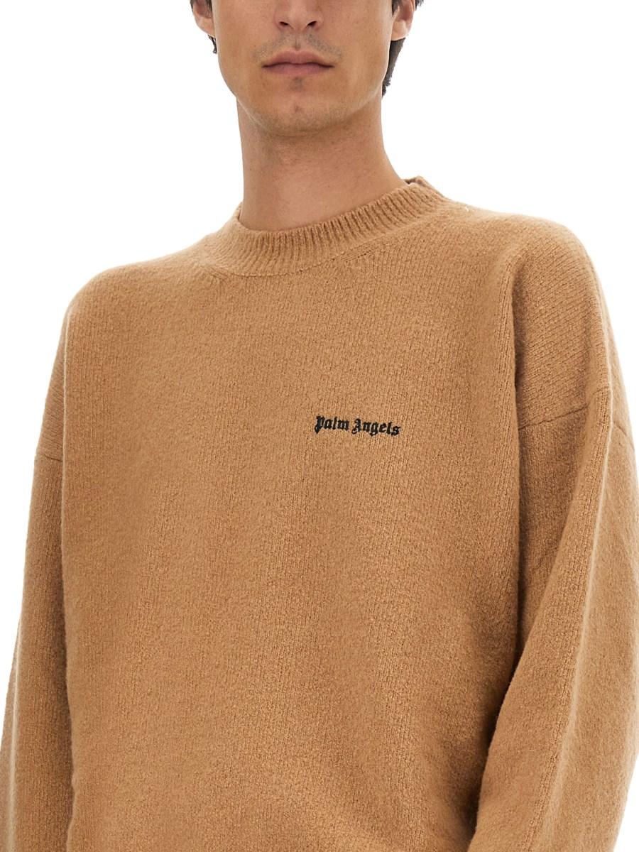 PALM ANGELS MAGLIA IN LANA CON LOGO