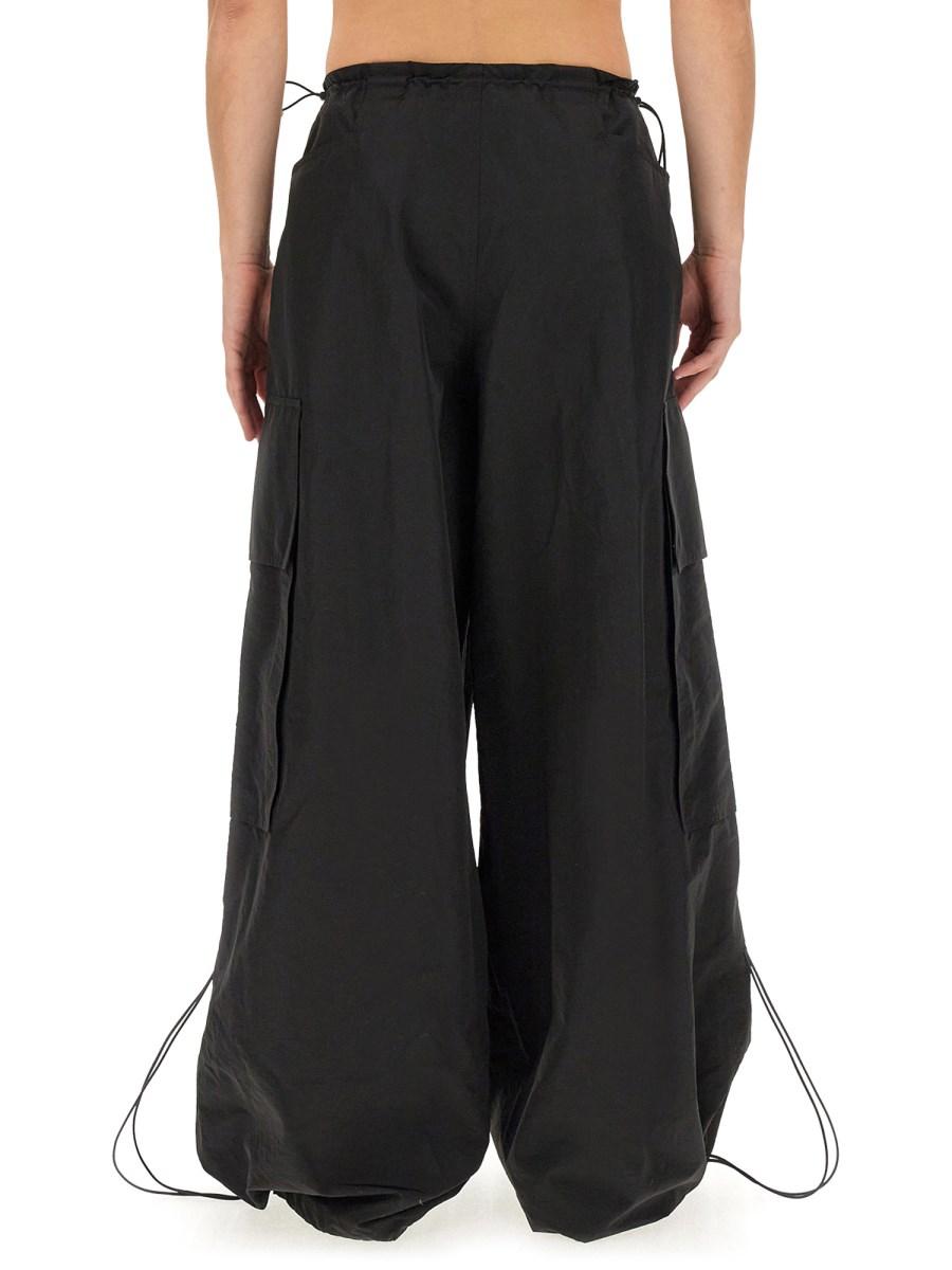 PALM ANGELS PANTALONI PARACHUTE CON MONOGRAM