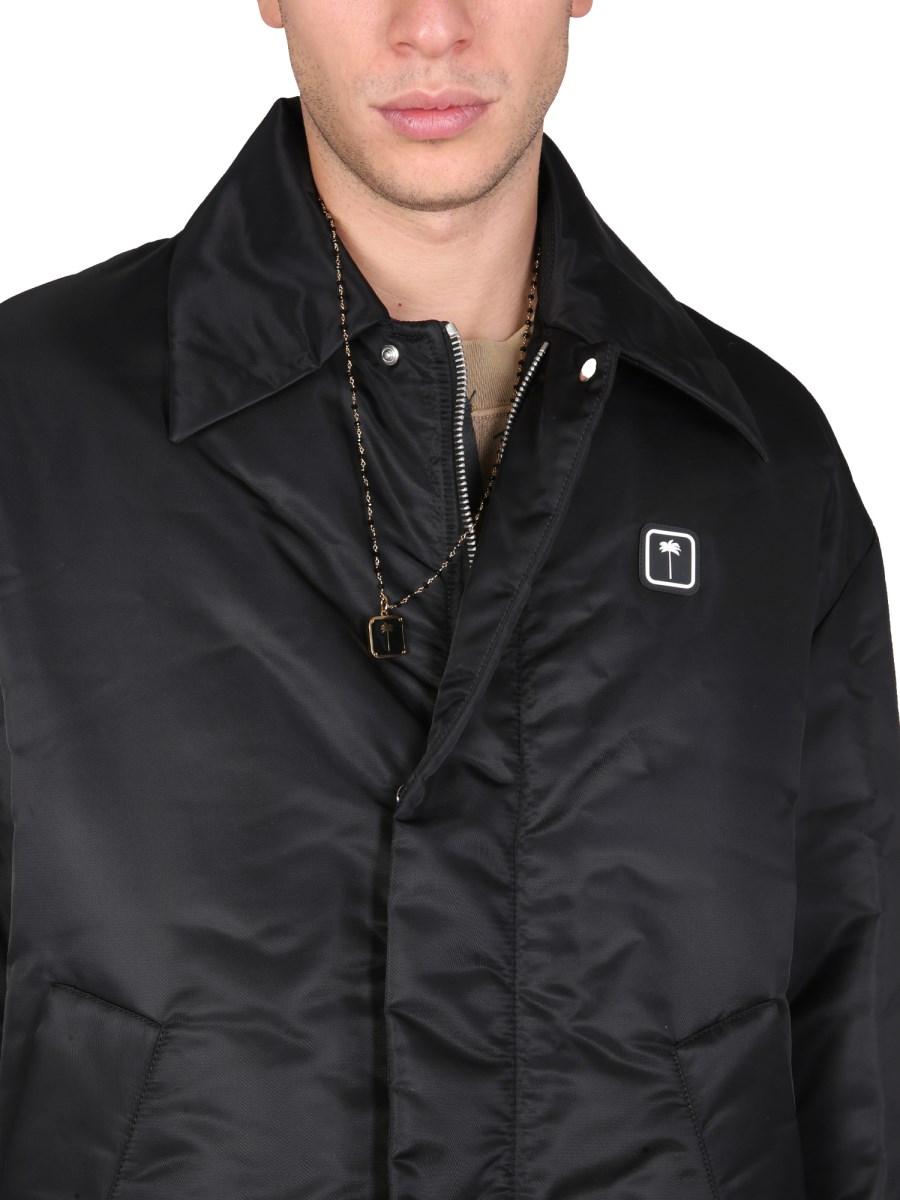 PALM ANGELS PIUMINO IN NYLON CON PATCH LOGO