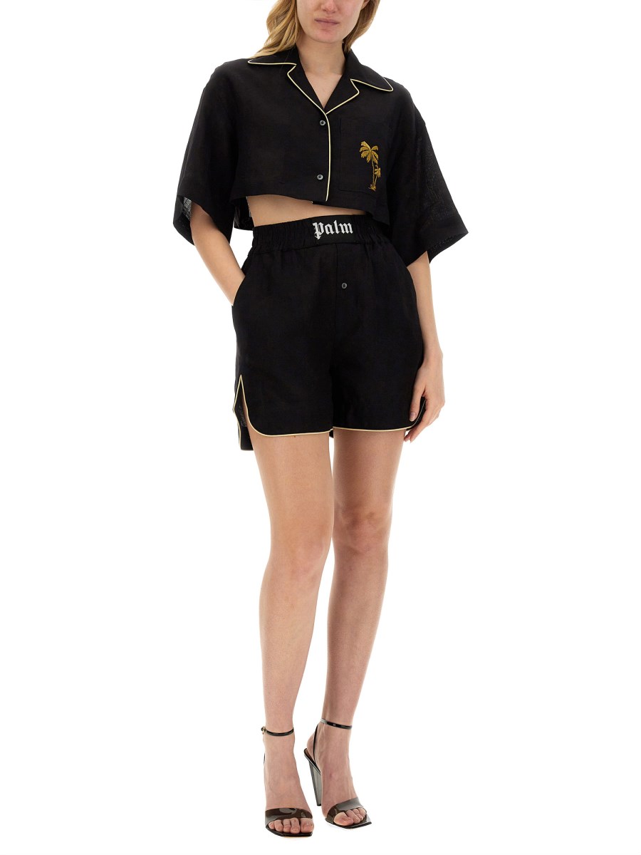PALM ANGELS SHORTS CON LOGO