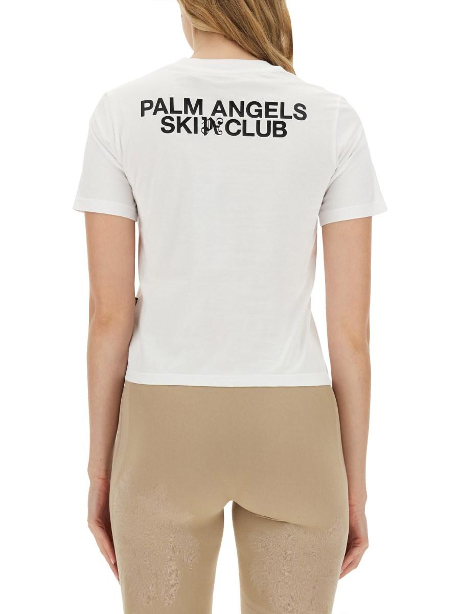 PALM ANGELS T-SHIRT ADERENTE PALM SCI CLUB