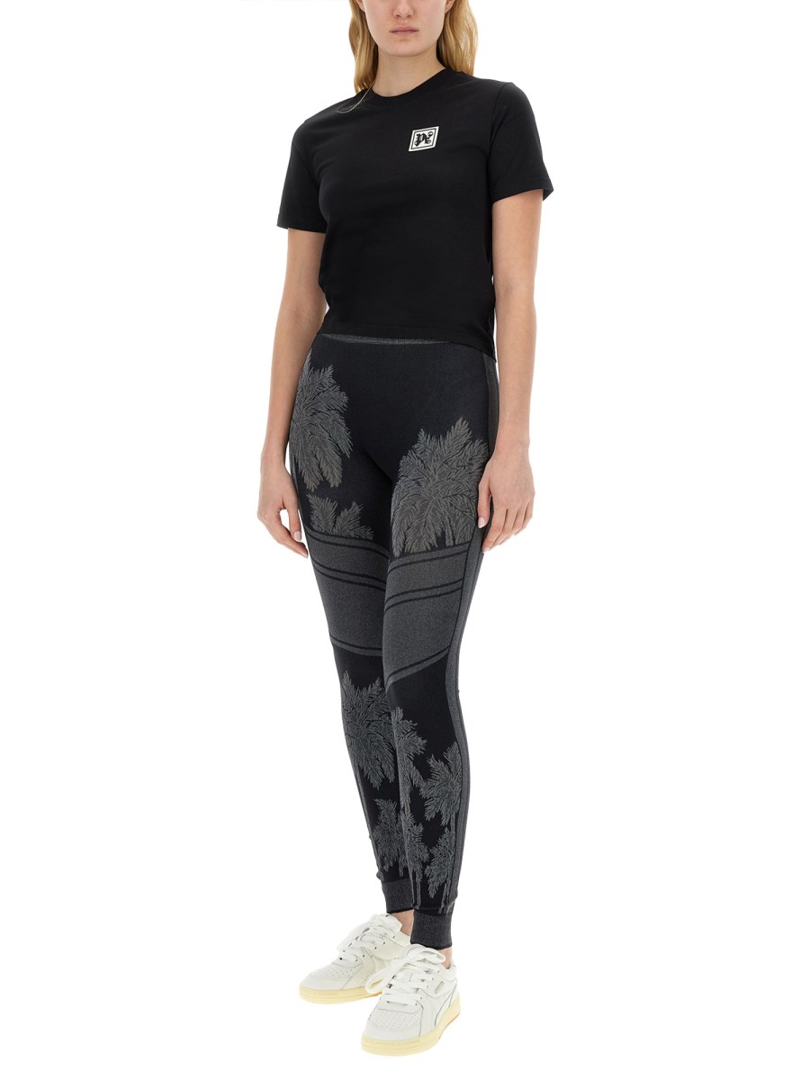 PALM ANGELS T-SHIRT ADERENTE PALM SCI CLUB