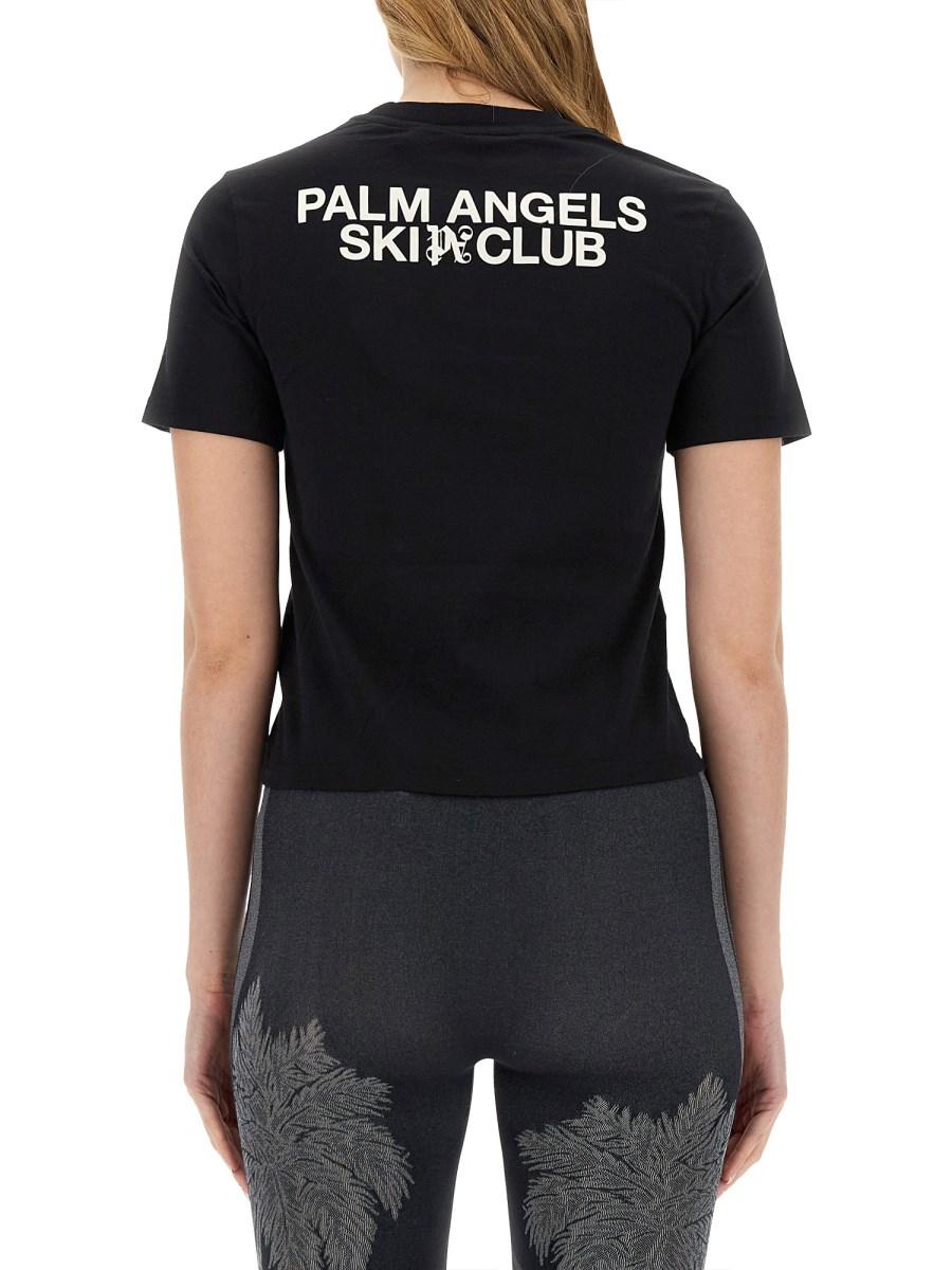PALM ANGELS T-SHIRT ADERENTE PALM SCI CLUB