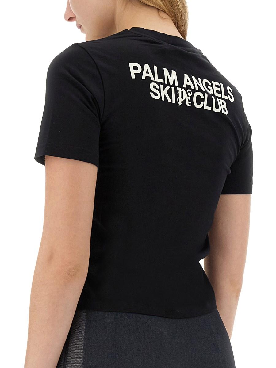 PALM ANGELS T-SHIRT ADERENTE PALM SCI CLUB