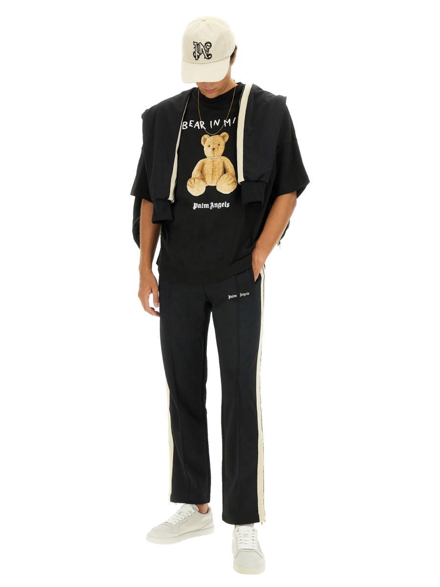 PALM ANGELS T-SHIRT "BEAR" IN COTONE