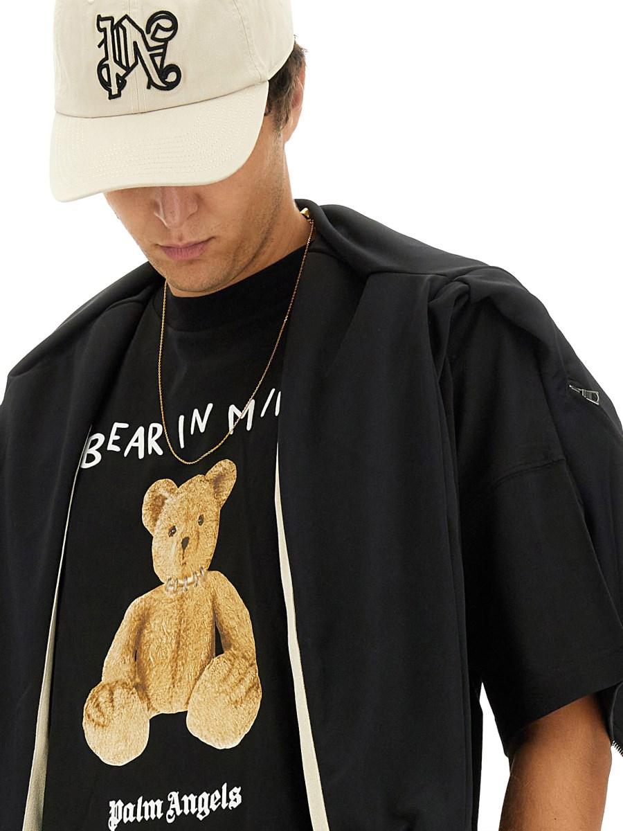 PALM ANGELS T-SHIRT "BEAR" IN COTONE