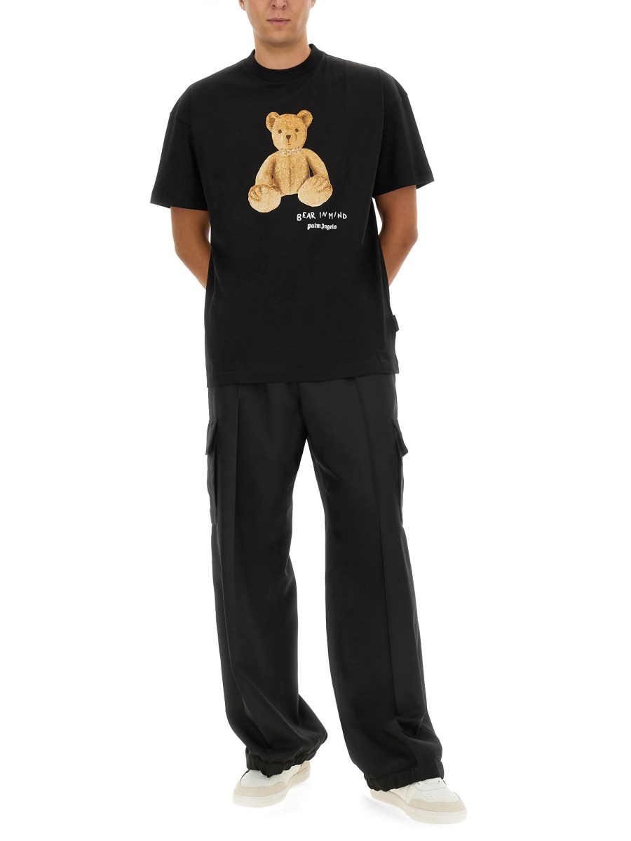 PALM ANGELS T-SHIRT "BEAR" IN COTONE