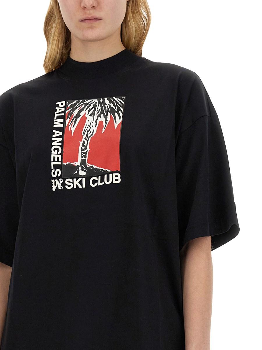 PALM ANGELS T-SHIRT FIT MORBIDO PALM SCI CLUB