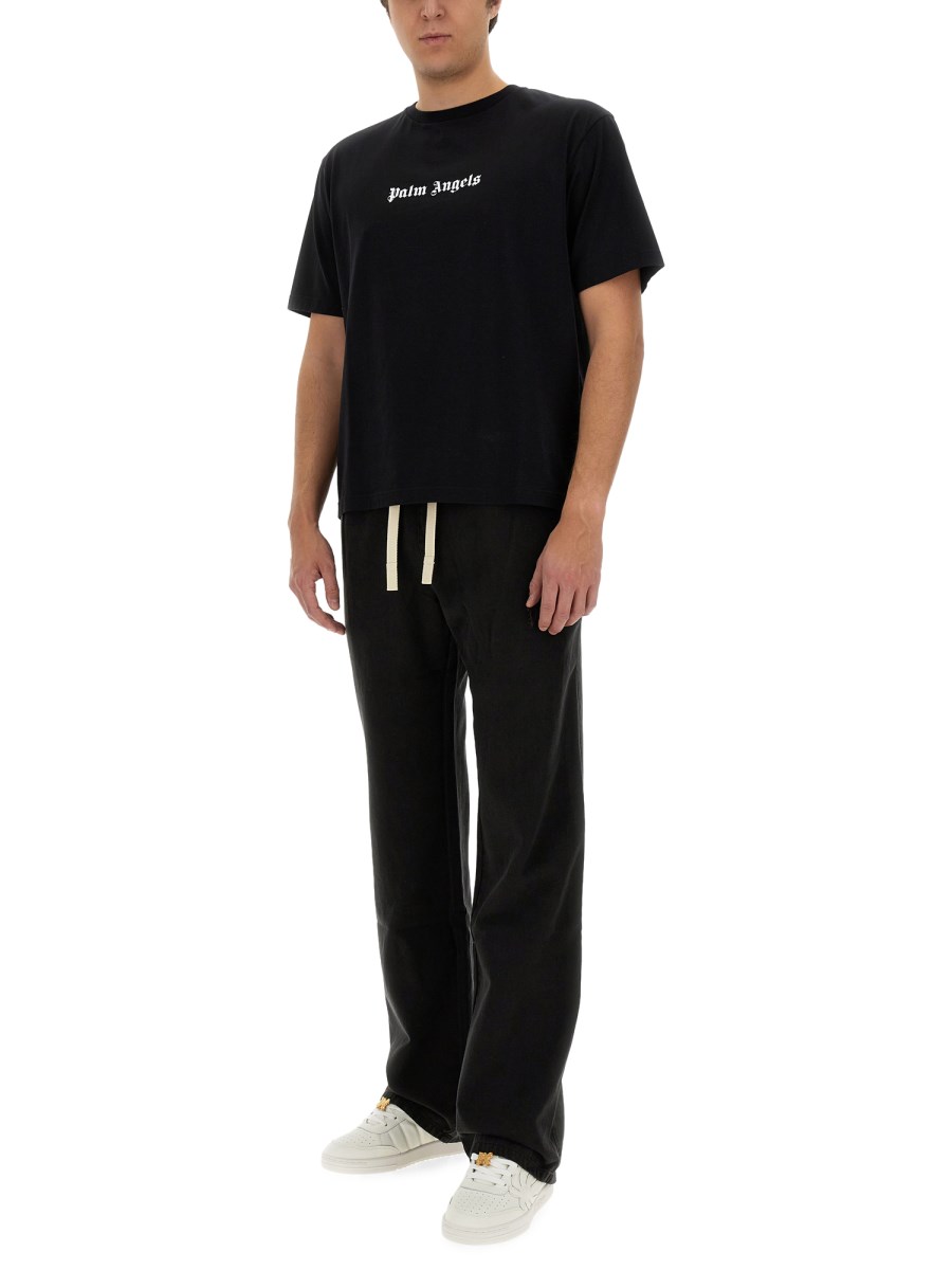 PALM ANGELS T-SHIRT SLIM FIT IN COTONE CON LOGO