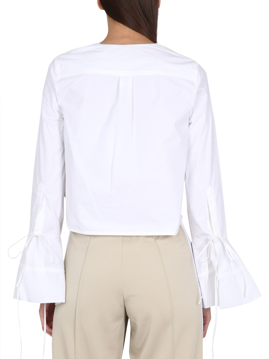 PALM ANGELS TOP BASEBALL IN POPELINE DI COTONE