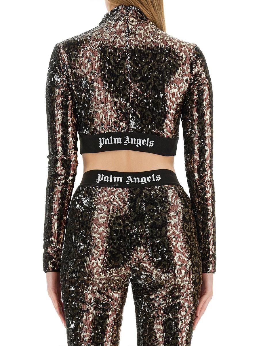 PALM ANGELS TOP CON PAILLETTES