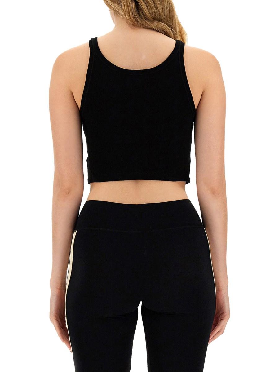 PALM ANGELS TOP IN TESSUTO TECNICO CON LOGO
