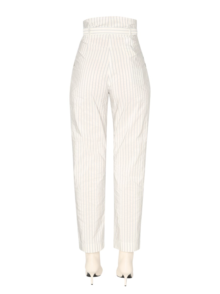 PHILOSOPHY DI LORENZO SERAFINI PANTALONE A RIGHE IN TAFFETÀ