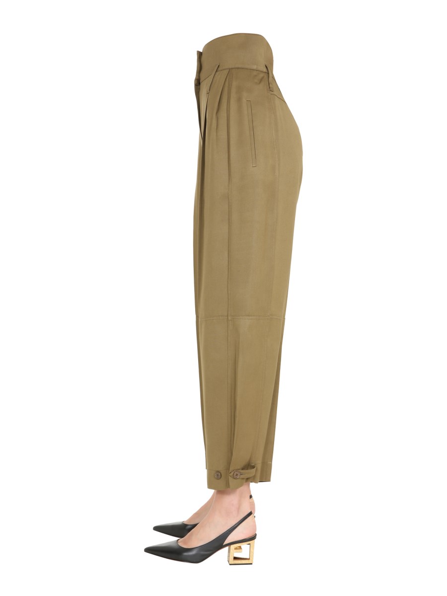 GIVENCHY PANTALONE A VITA ALTA CON INTARSI SULLE GINOCCHIA