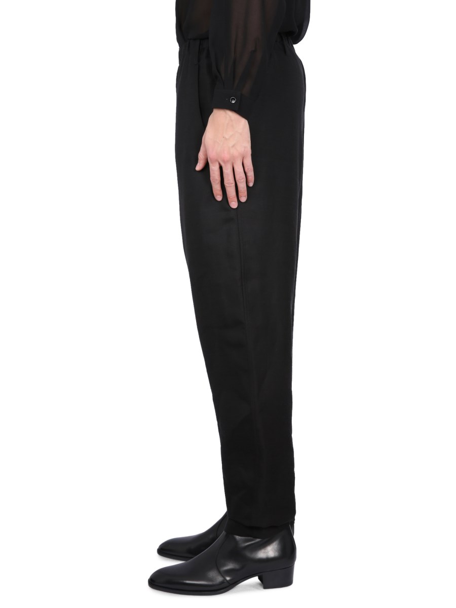 SAINT LAURENT PANTALONE A VITA ALTA IN VISCOSA E RAMIA