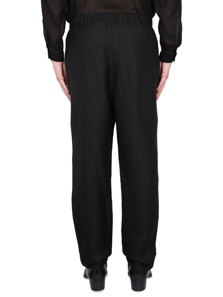 SAINT LAURENT PANTALONE A VITA ALTA IN VISCOSA E RAMIA