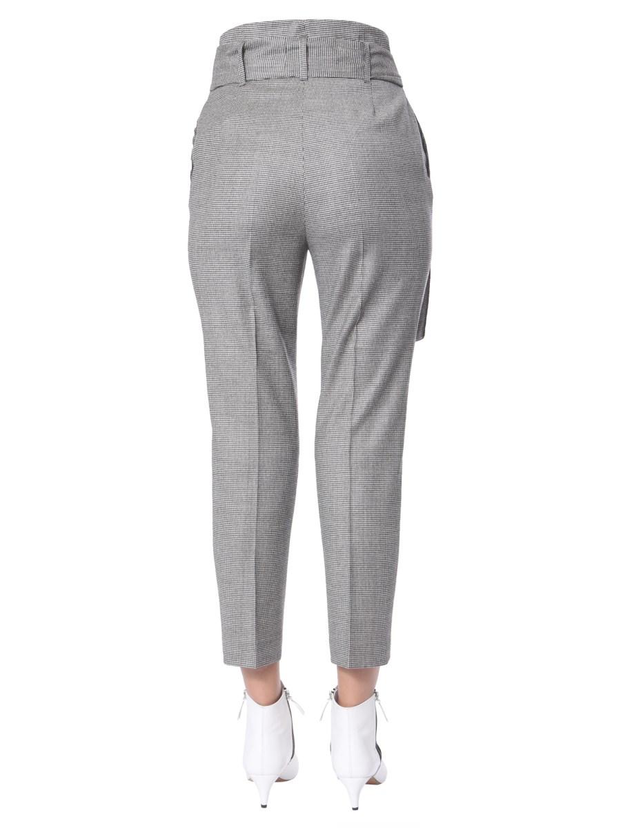 FABIANA FILIPPI PANTALONE "ASSISI" IN PIED DE POULE DI LANA