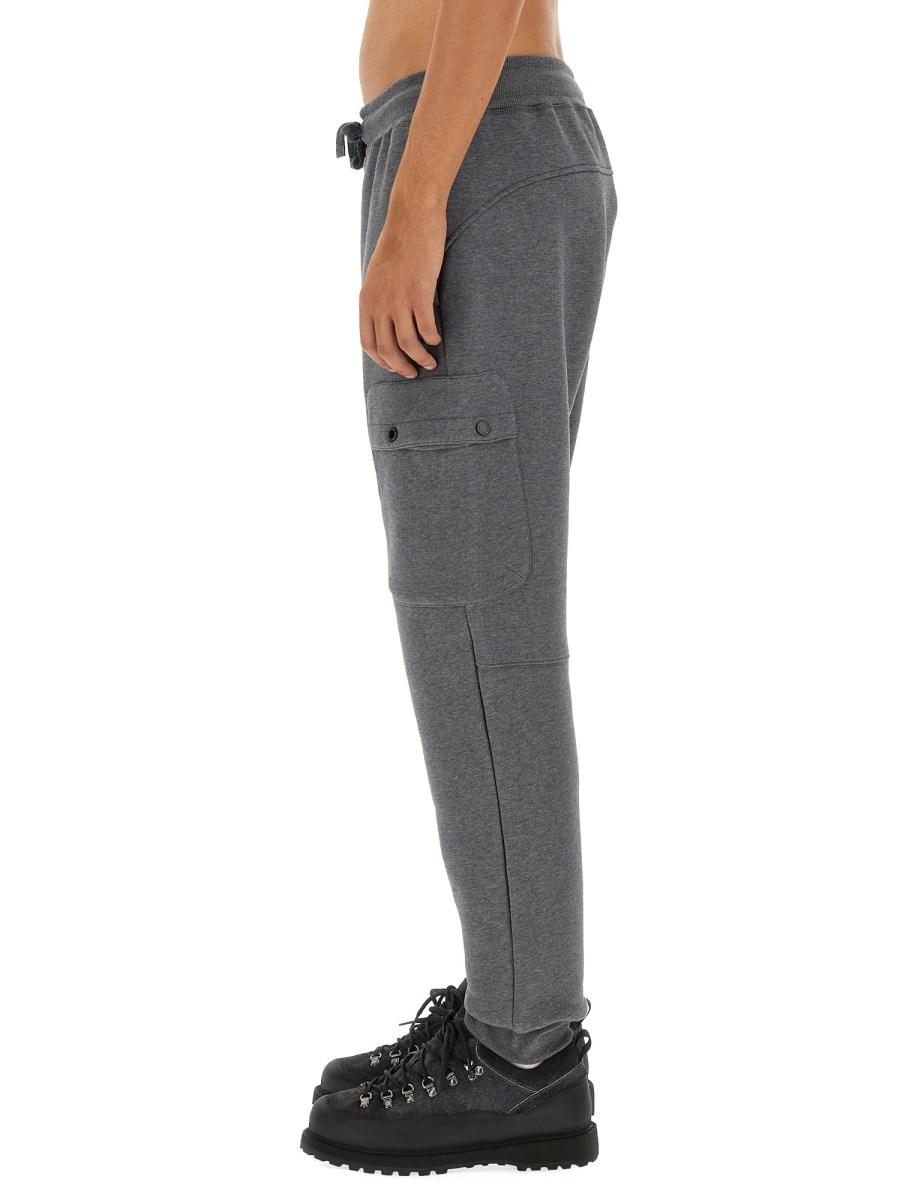 PARAJUMPERS PANTALONE "BLACK STONE" IN FELPA DI COTONE