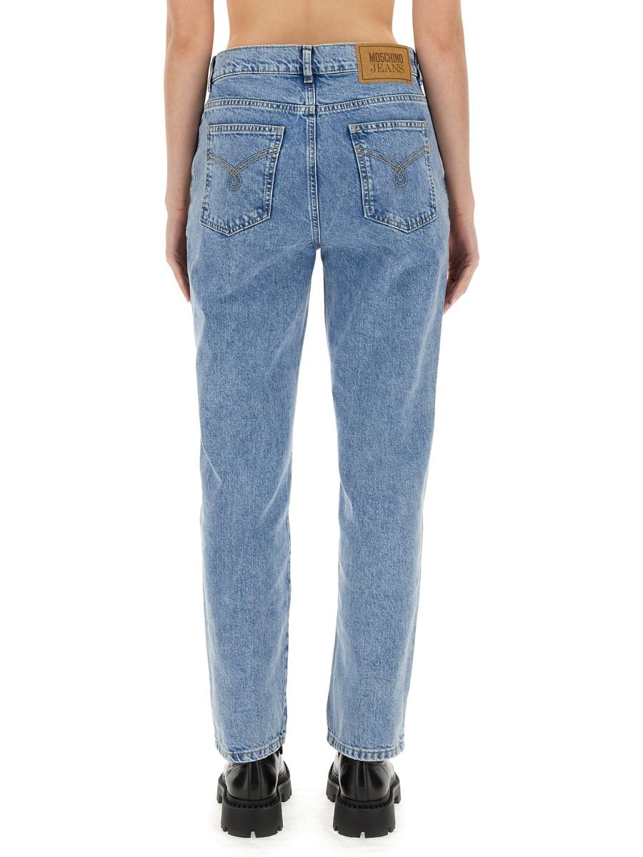 MOSCHINO JEANS PANTALONE BOYFRIEND IN DENIM RICICLATO