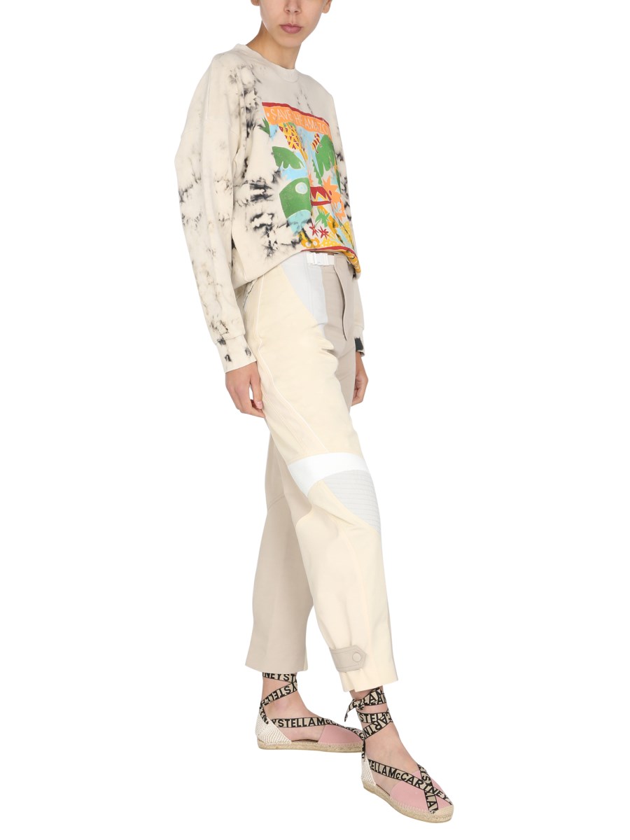 STELLA McCARTNEY PANTALONE BROOKE IN MISTO COTONE MULTICOLOR