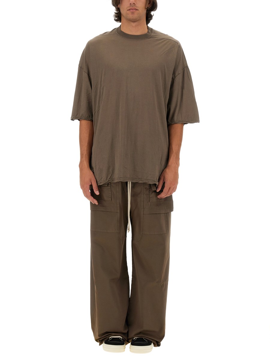 RICK OWENS DRKSHDW PANTALONE CARGO CRETCH WIDE IN COTONE