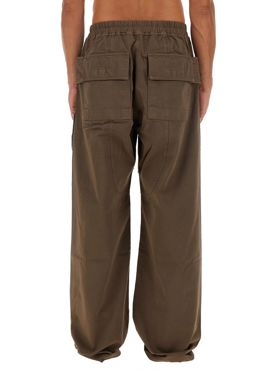 RICK OWENS DRKSHDW PANTALONE CARGO CRETCH WIDE IN COTONE