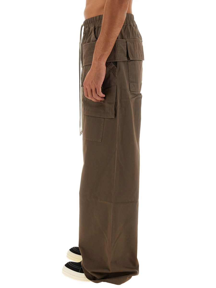 RICK OWENS DRKSHDW PANTALONE CARGO CRETCH WIDE IN COTONE
