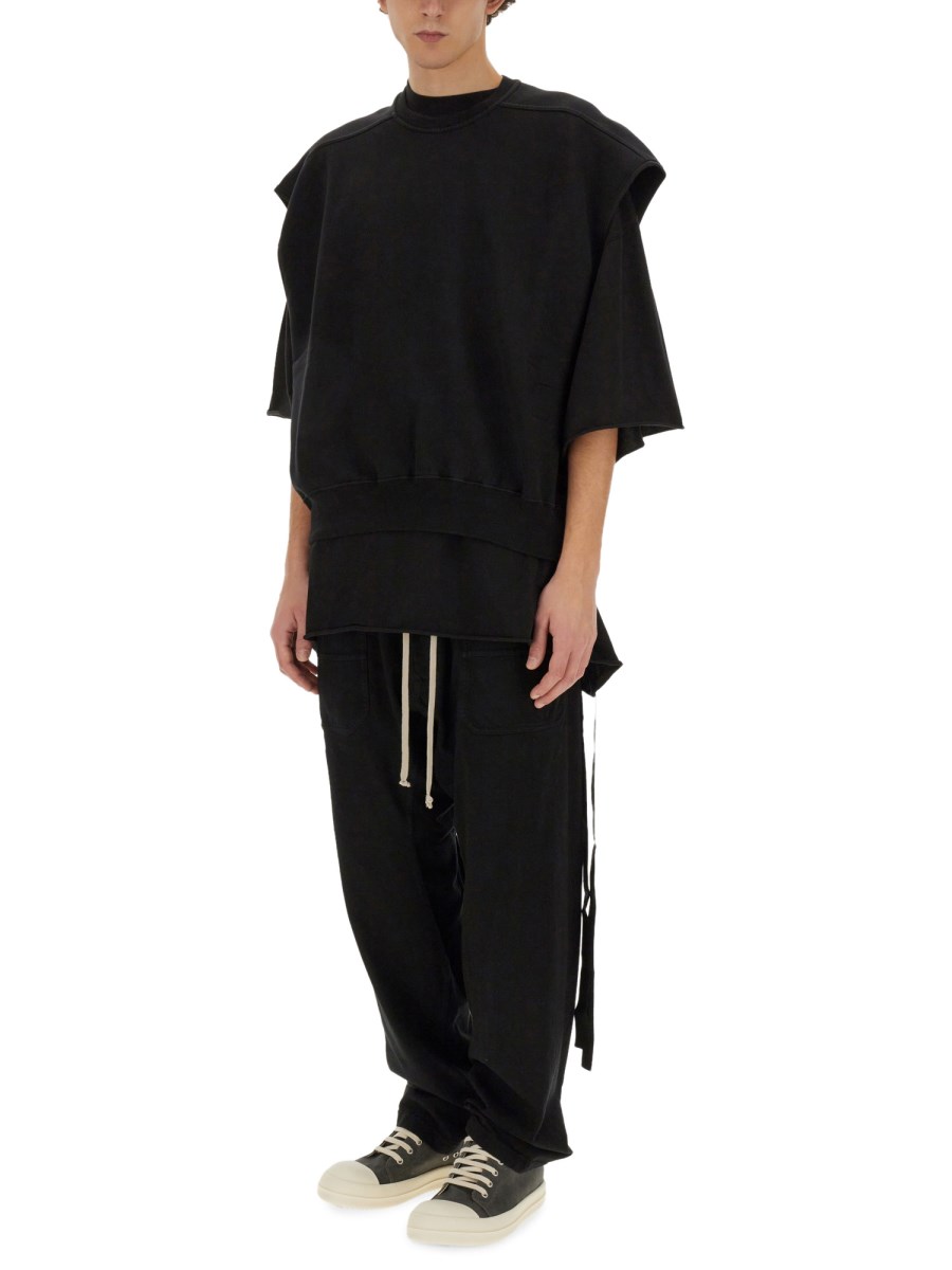 RICK OWENS DRKSHDW PANTALONE CARGO DRAWSTRING IN COTONE