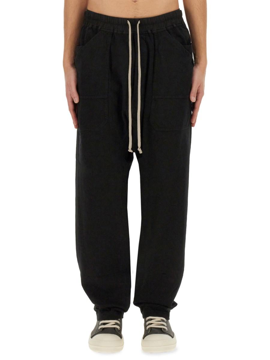 RICK OWENS DRKSHDW PANTALONE CARGO DRAWSTRING IN COTONE