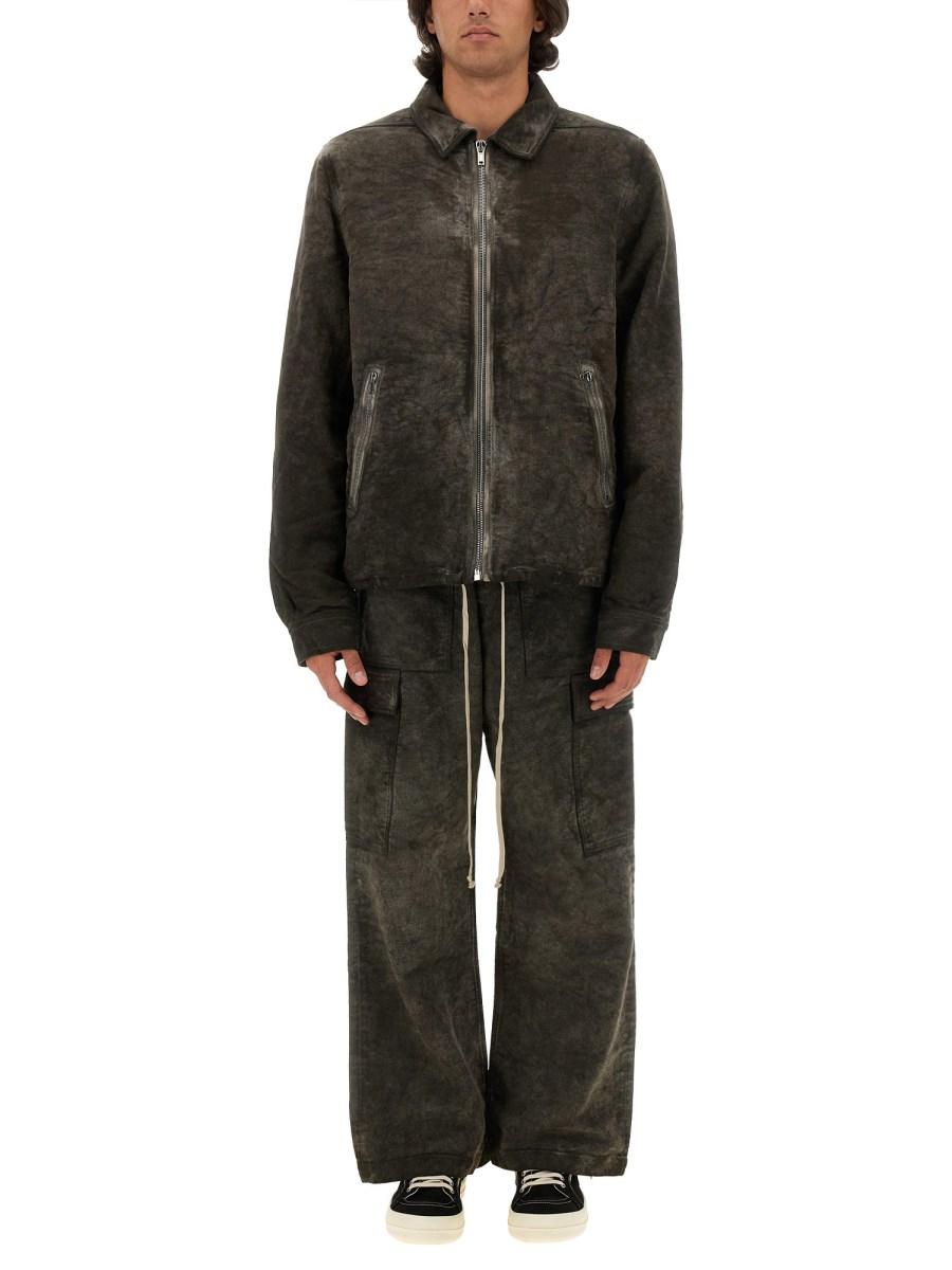 RICK OWENS DRKSHDW PANTALONE CARGO IN DENIM DI COTONE