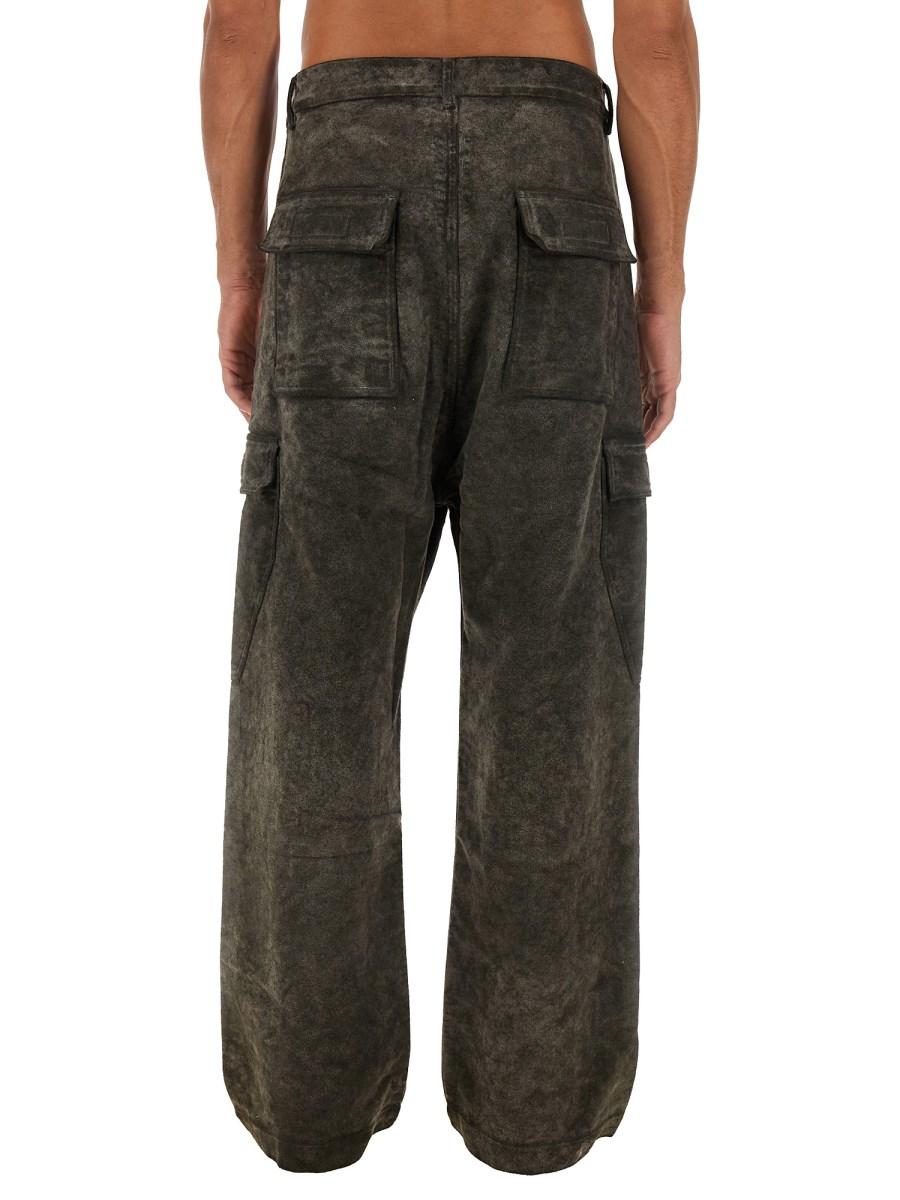 RICK OWENS DRKSHDW PANTALONE CARGO IN DENIM DI COTONE