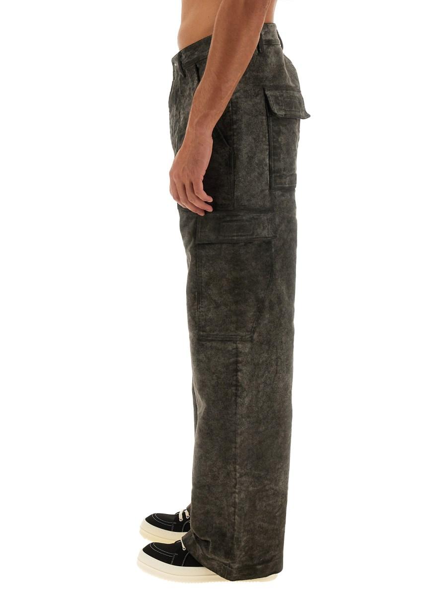 RICK OWENS DRKSHDW PANTALONE CARGO IN DENIM DI COTONE
