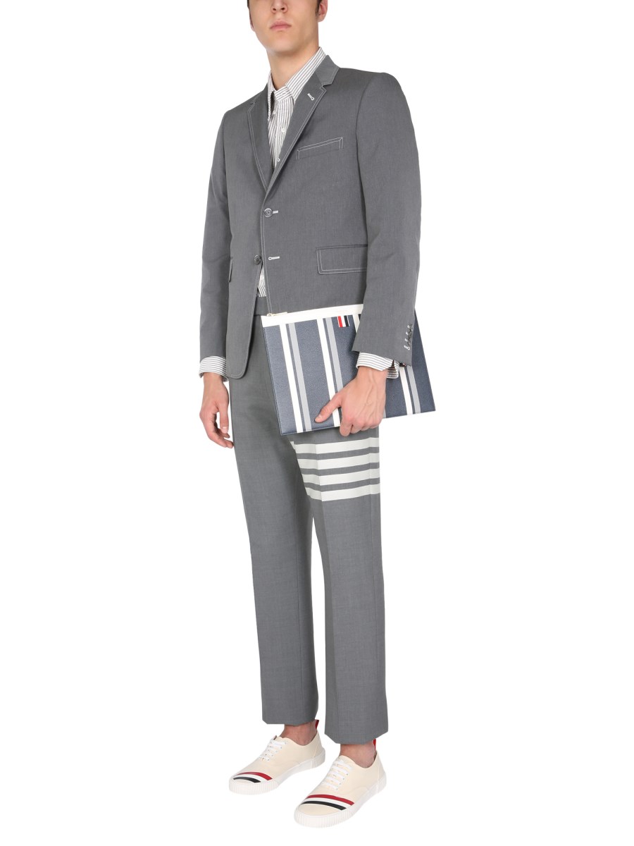 THOM BROWNE PANTALONE CLASSICO IN LANA CON MARTINGALA