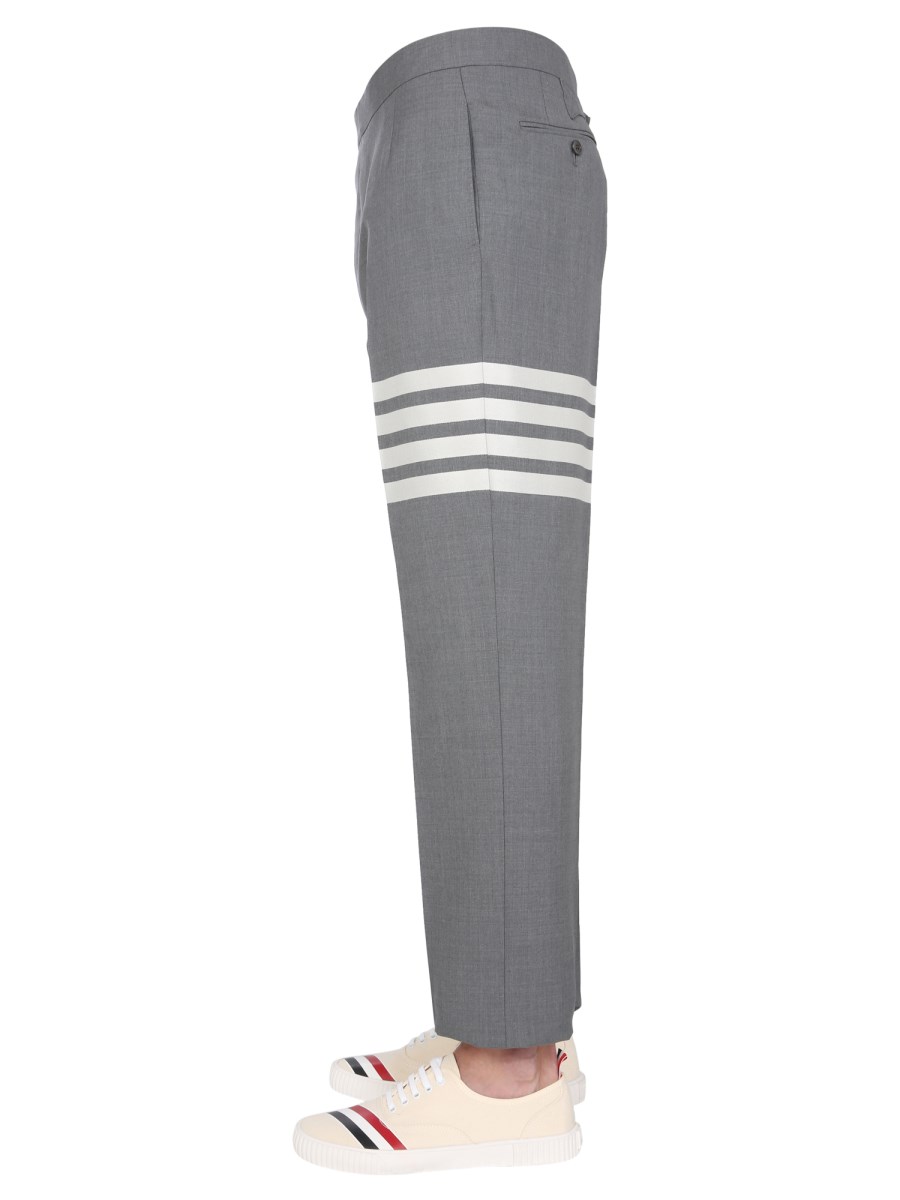 THOM BROWNE PANTALONE CLASSICO IN LANA CON MARTINGALA