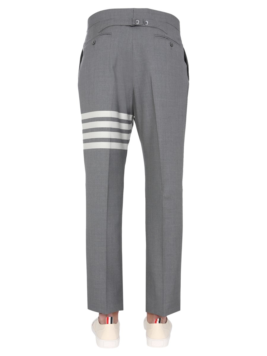 THOM BROWNE PANTALONE CLASSICO IN LANA CON MARTINGALA
