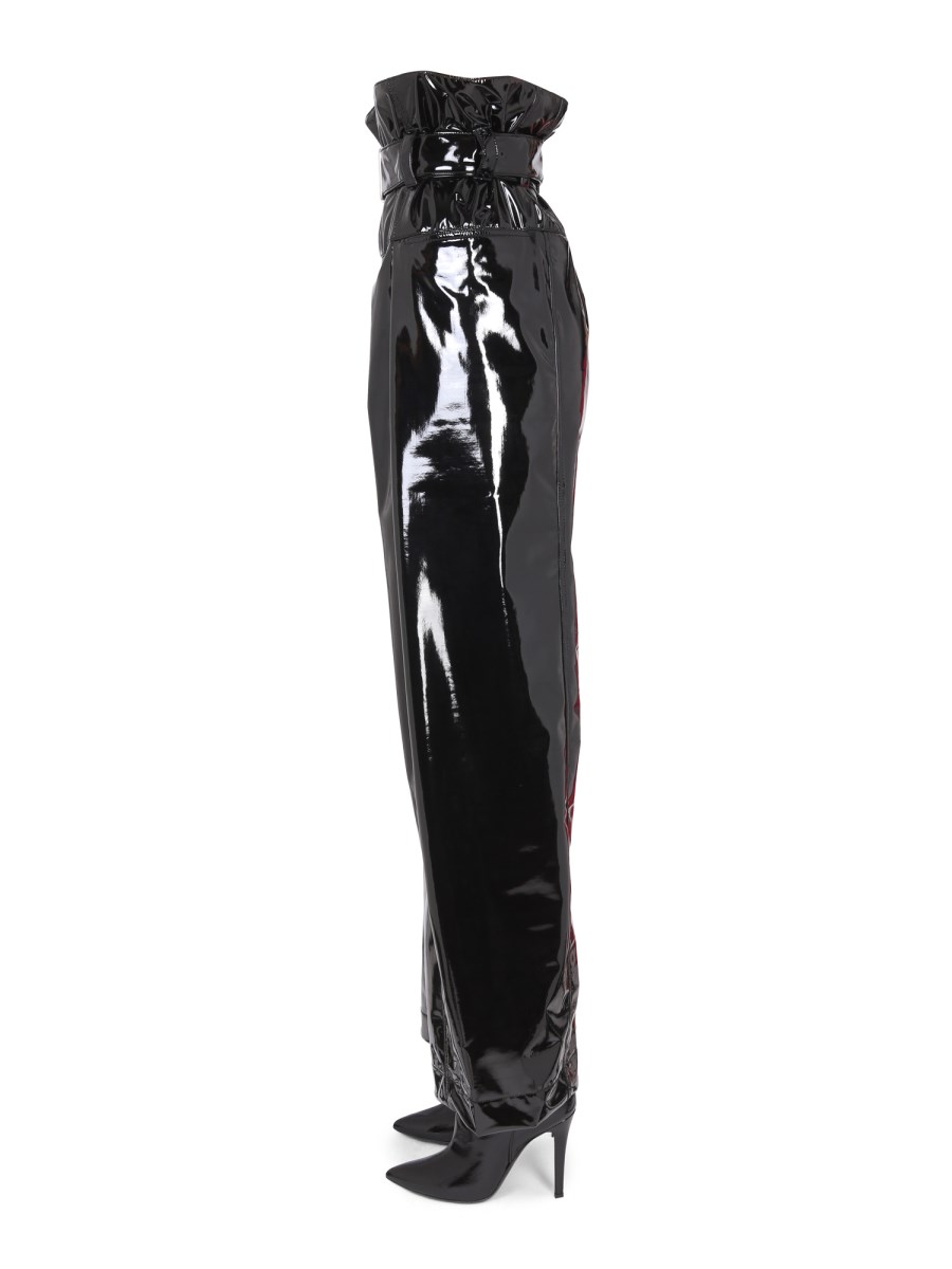 PHILOSOPHY DI LORENZO SERAFINI PANTALONE CON CINTURA IN VINILE