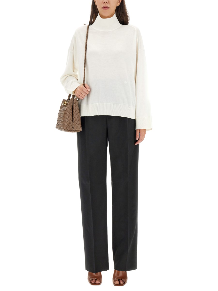 BOTTEGA VENETA PANTALONE CON TAGLIO AMPIO IN LANA LEGGERA