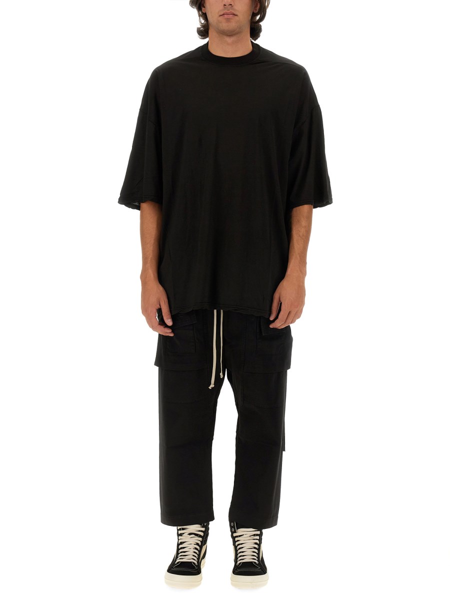 RICK OWENS DRKSHDW PANTALONE CRETCH CARGO IN COTONE