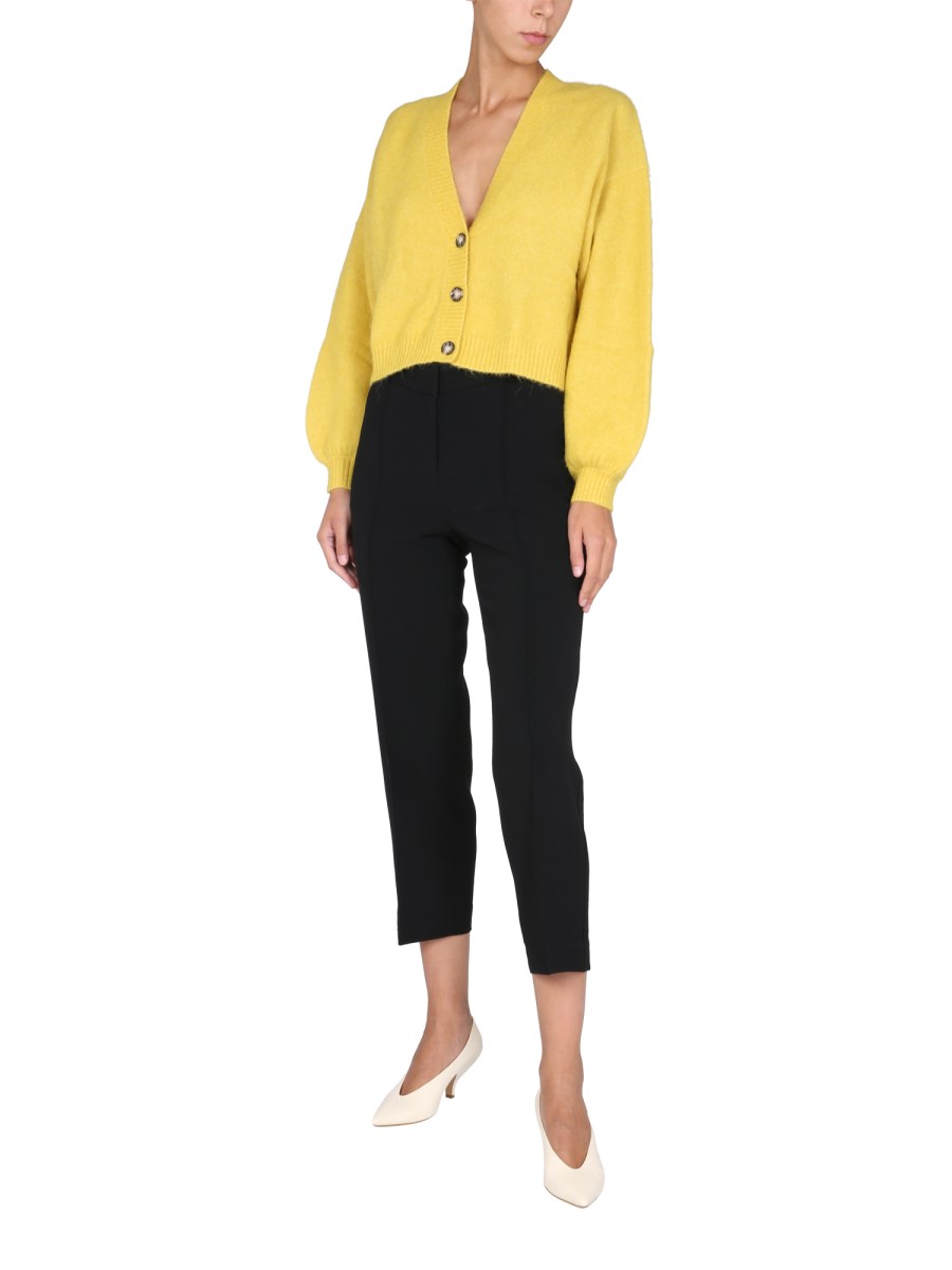 MICHAEL BY MICHAEL KORS PANTALONE CROPPED CON BOTTONE LOGATO