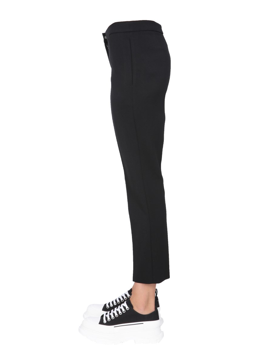 ALEXANDER McQUEEN PANTALONE CROPPED IN LANA LEGGERA