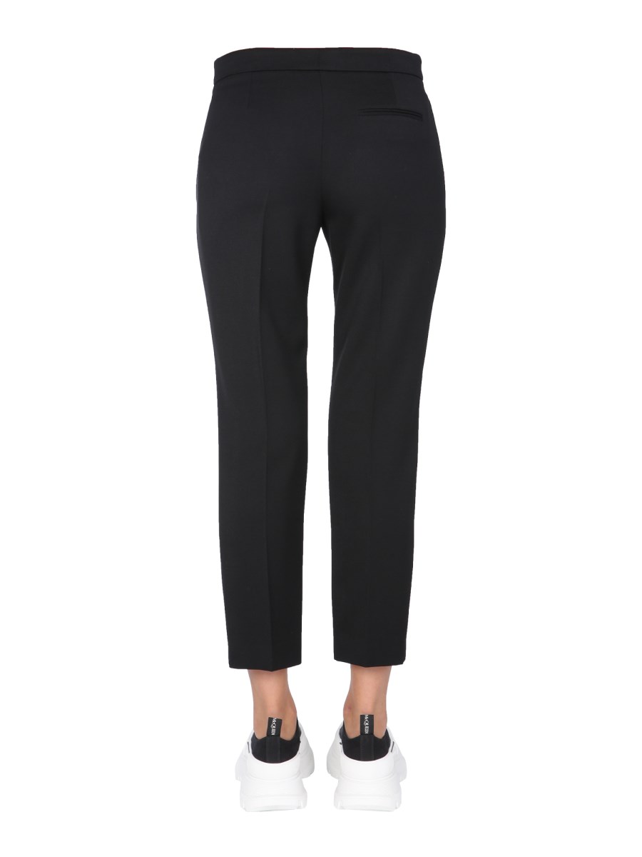 ALEXANDER McQUEEN PANTALONE CROPPED IN LANA LEGGERA