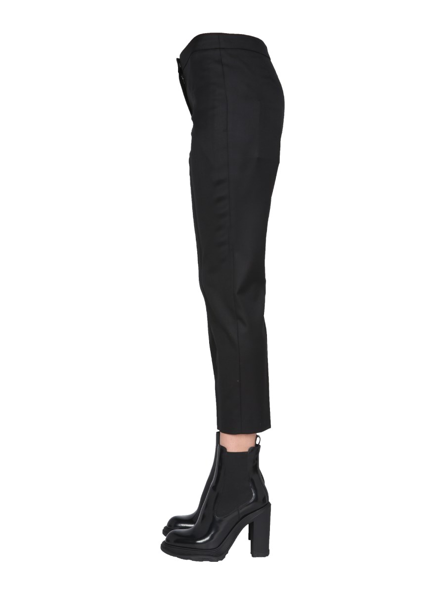 ALEXANDER McQUEEN PANTALONE CROPPED IN LANA VERGINE