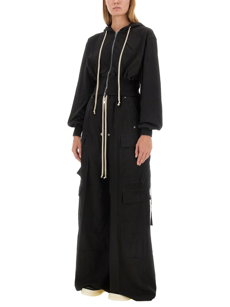 RICK OWENS DRKSHDW PANTALONE DOUBLE CARGO IN COTONE